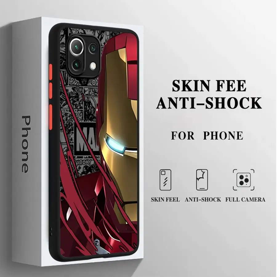 Marvel Spider Man Half Face Cool Phone Case for Xiaomi Mi 11 Lite 5G 9T 10T 12T 11T Pro 12 13 Lite 14 Pro 12X Hard PC Capa Cover