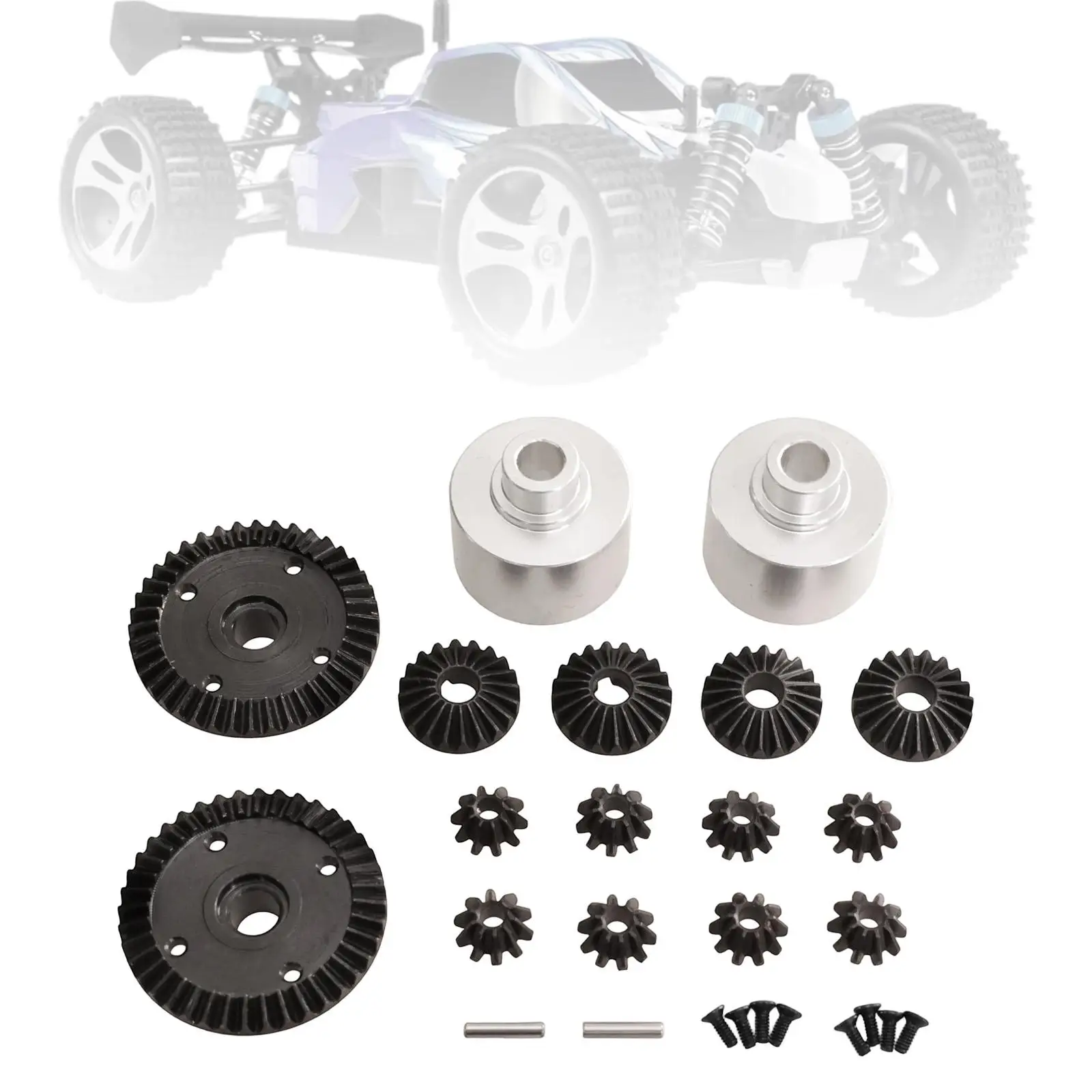 RC Differential Case Stable Upgrade Hobby Aluminum Alloy RC Model Car Accessories with Gears Diff Case Gear Diff Carrier
