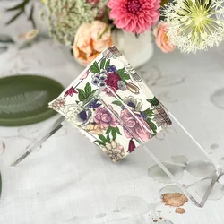 Clear Lucite Napkin Holder Desktop V Shape Acrylic Napkin Holder Tissue Box Organizer Hotel Restaurant Table Home Decor