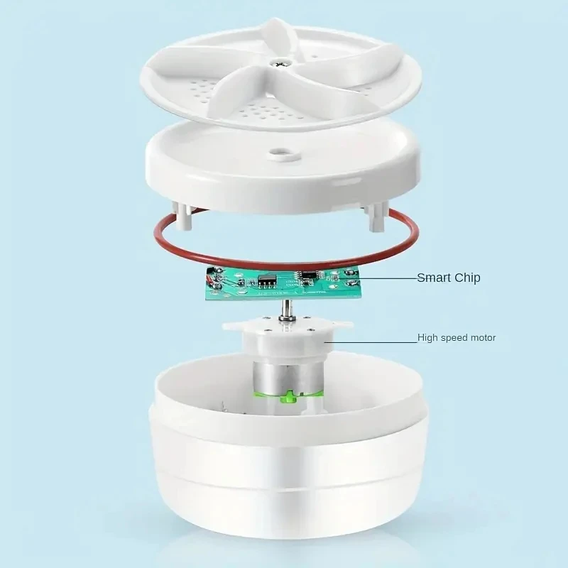 Portable Mini Turbo Washing Machine, Which Can Clean Underwear, Briefs, Socks, Tableware And So On, Is Suitable For Travelin image 3