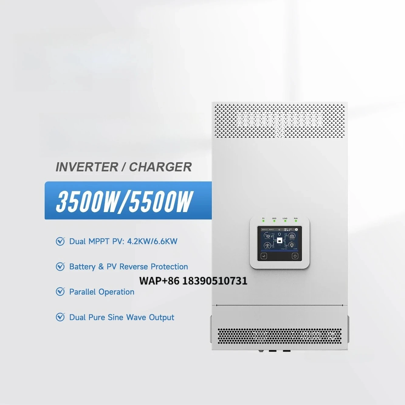 Epever Dual Output Double 5kva 5kw 48vdc 220vac Pure Sine Wave Lithium Batteries off Grid Hybrid Solar Power Inverters