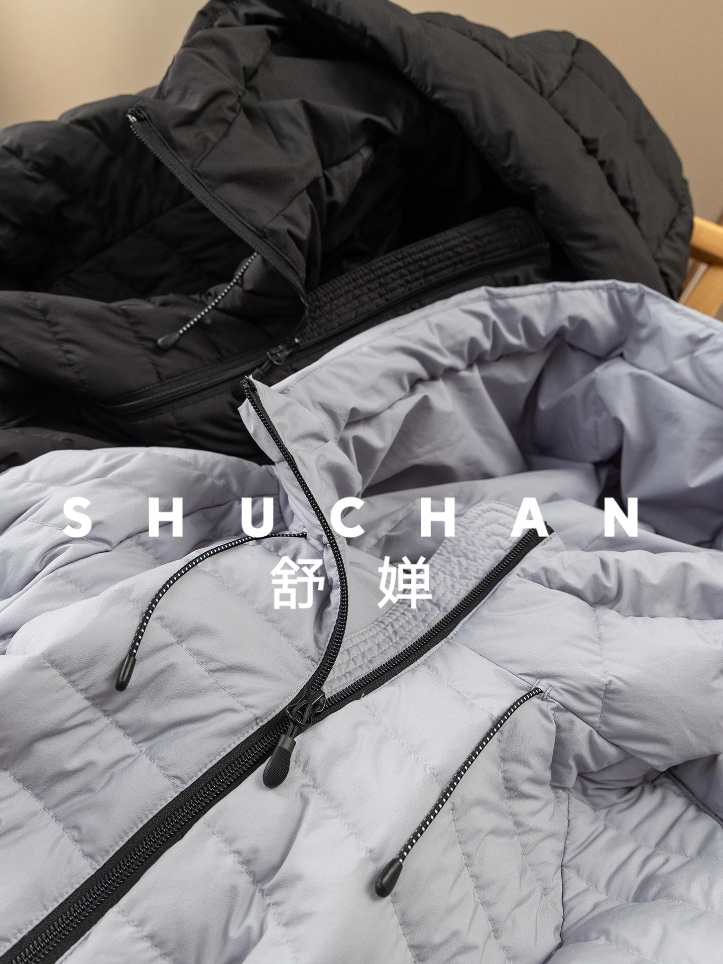 Lekka i ciepła kurtka puchowa z kapturem dla kobiet, wysoka jakość i spokój ducha, 90% biały puch kaczy, model 57E8