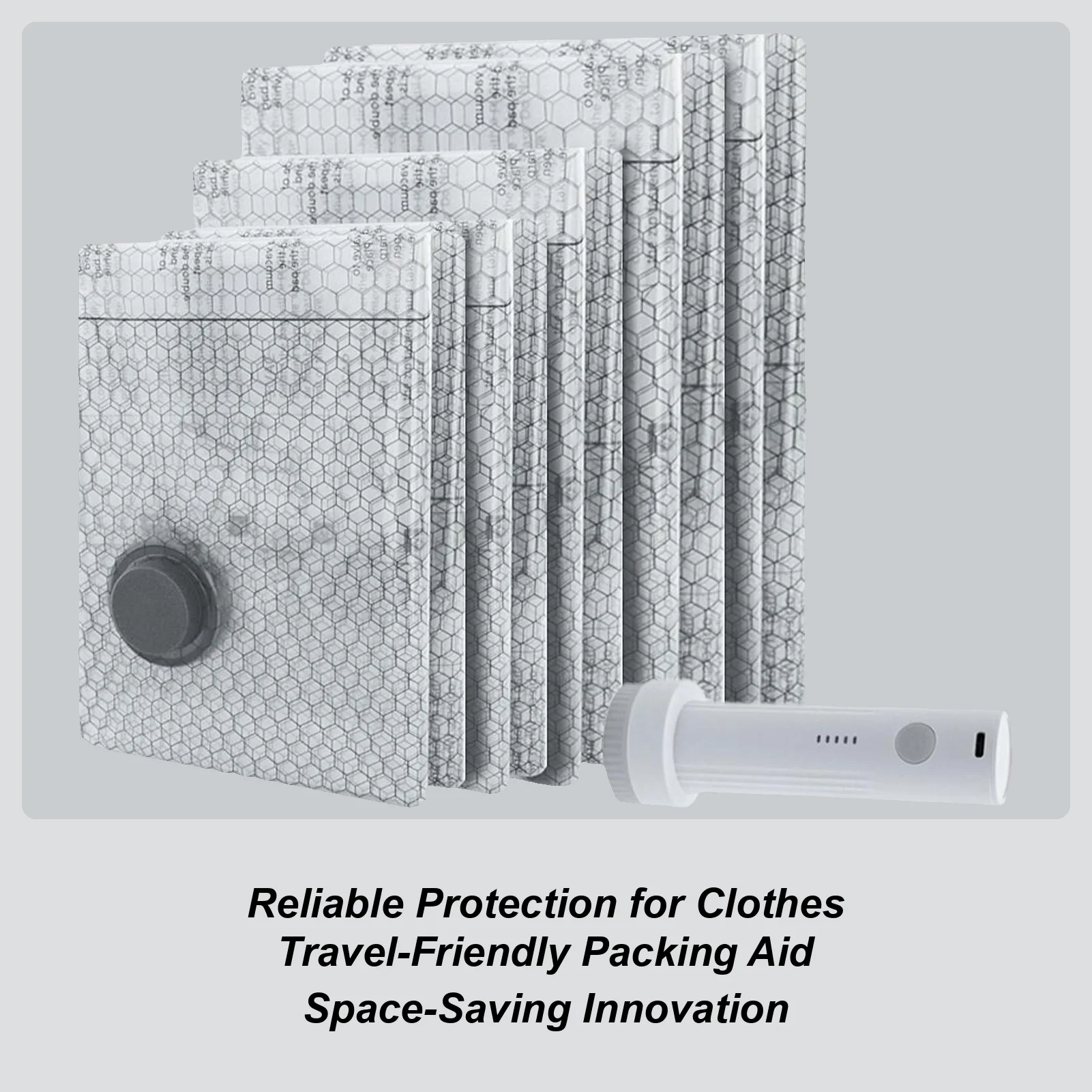 

Travel Compression Bags 9 Pieces Space Saving Organizer Vacuum Bags For Clothing Travel For Clothes Blanket Bedding Suitcase