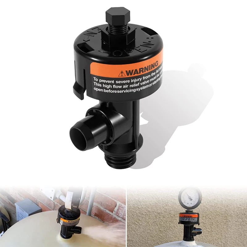 

98209803 High Flow Manual Air Relief Valve Replacement for Pool and Spa Filters, Durable Release Assembly