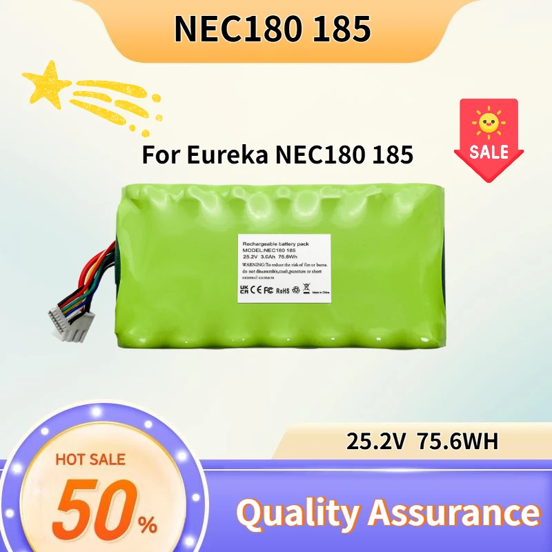 25.2V 2000mAh Eureka NEC180 185 battery Eureka NEC180 185 battery 75.6WH