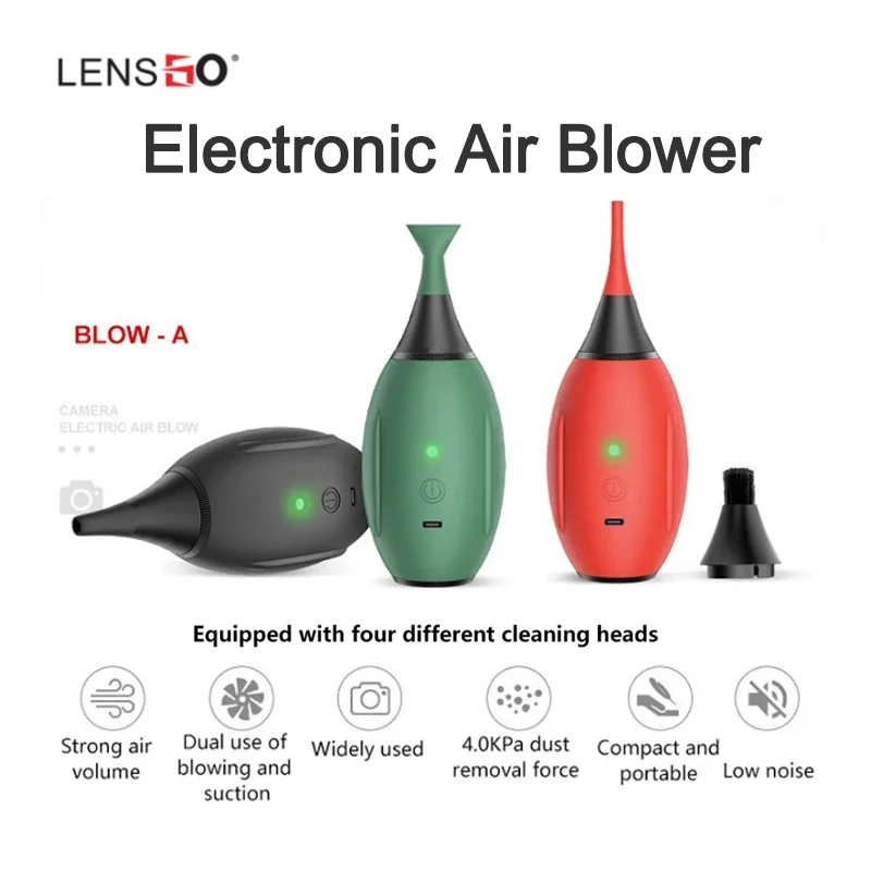 

LENSGO BLOW Electronic Air Blowing Photography Blower,Portable Air Blower Cleaning for Camera Lens & Filters & Sensor Screen LCD