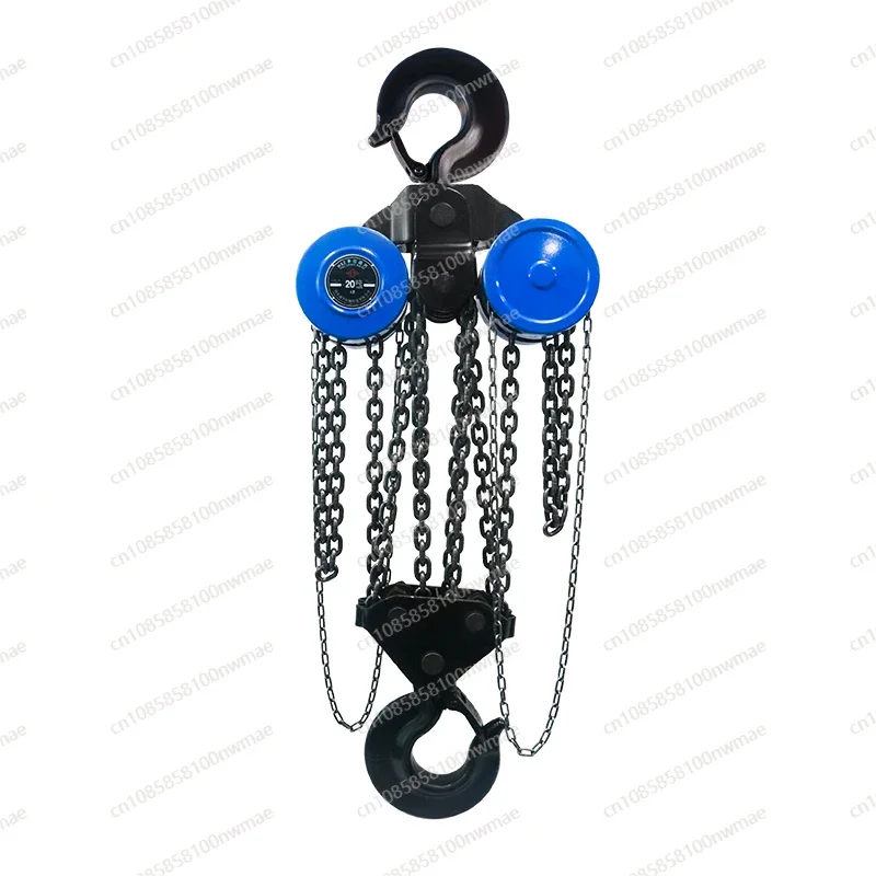 Large tonnage hand-pulled hoist 10t manual lifting hoist upside-down iron hoist ring chain