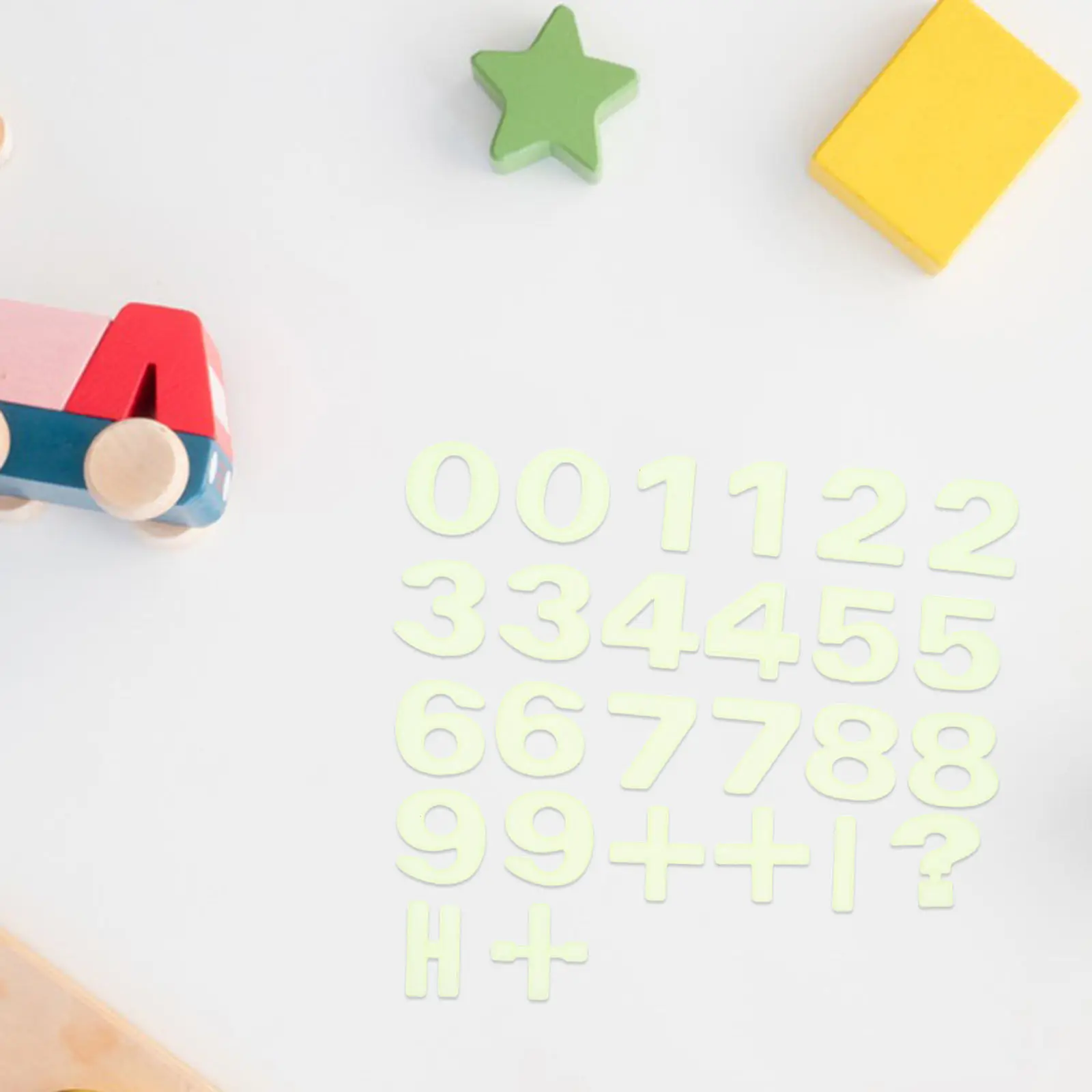 

26Pcs Glow in The Dark Number Stickers for Kids Room Educational Fluorescent Wall Decals Nursery Kindergarten Classroom Luminous