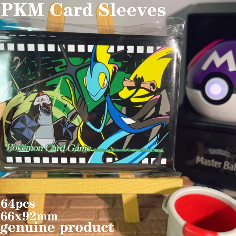 

Новые рукава для карт Pkm Japanese Edition, 64 шт., серия Midnight Agents Inteleon Secret Agent, снайперские защитные рукава 66x92 мм в стиле аниме