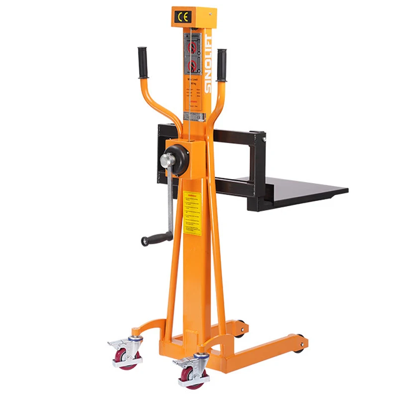 

LS-80 Light-Duty Pallet Jack, LS-150 Truck-Mounted Forklift, Portable Mini Lift, Hand-Crank Lift Truck, Foot-Operate(Customized)