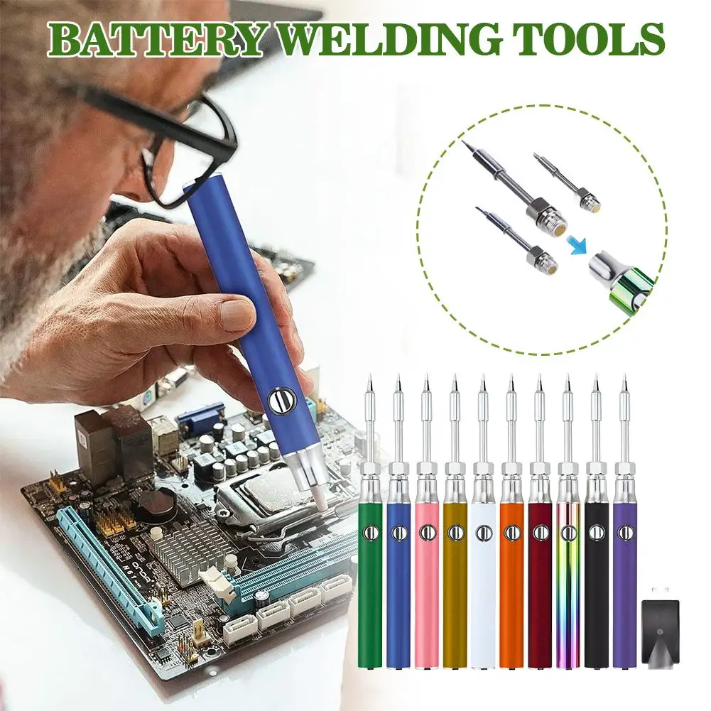 350 mAh 14 mm Durchmesser, dreerspannungsverstellbarer Lötkolben, elektrischer Schweißstift, tragbares wiederaufladbares Elektriker-Zubehör
