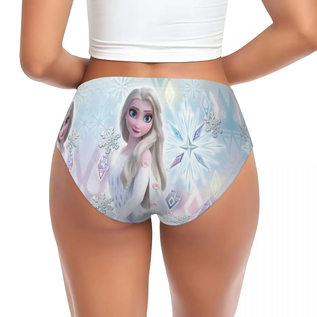مخصص المرأة المجمدة الأميرة لطيف إلسا سراويل داخلية الإناث تمتد أنيمي ملخصات السروال