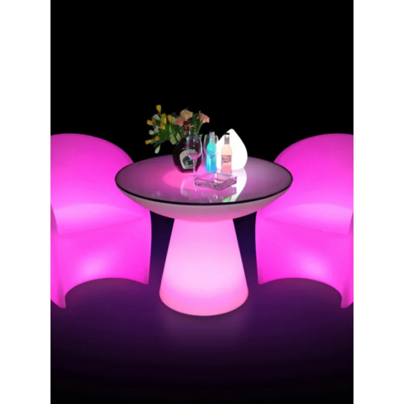 Leisure bar table LED lighting table and chair Hotel coffee table outdoor commercial sofa stool