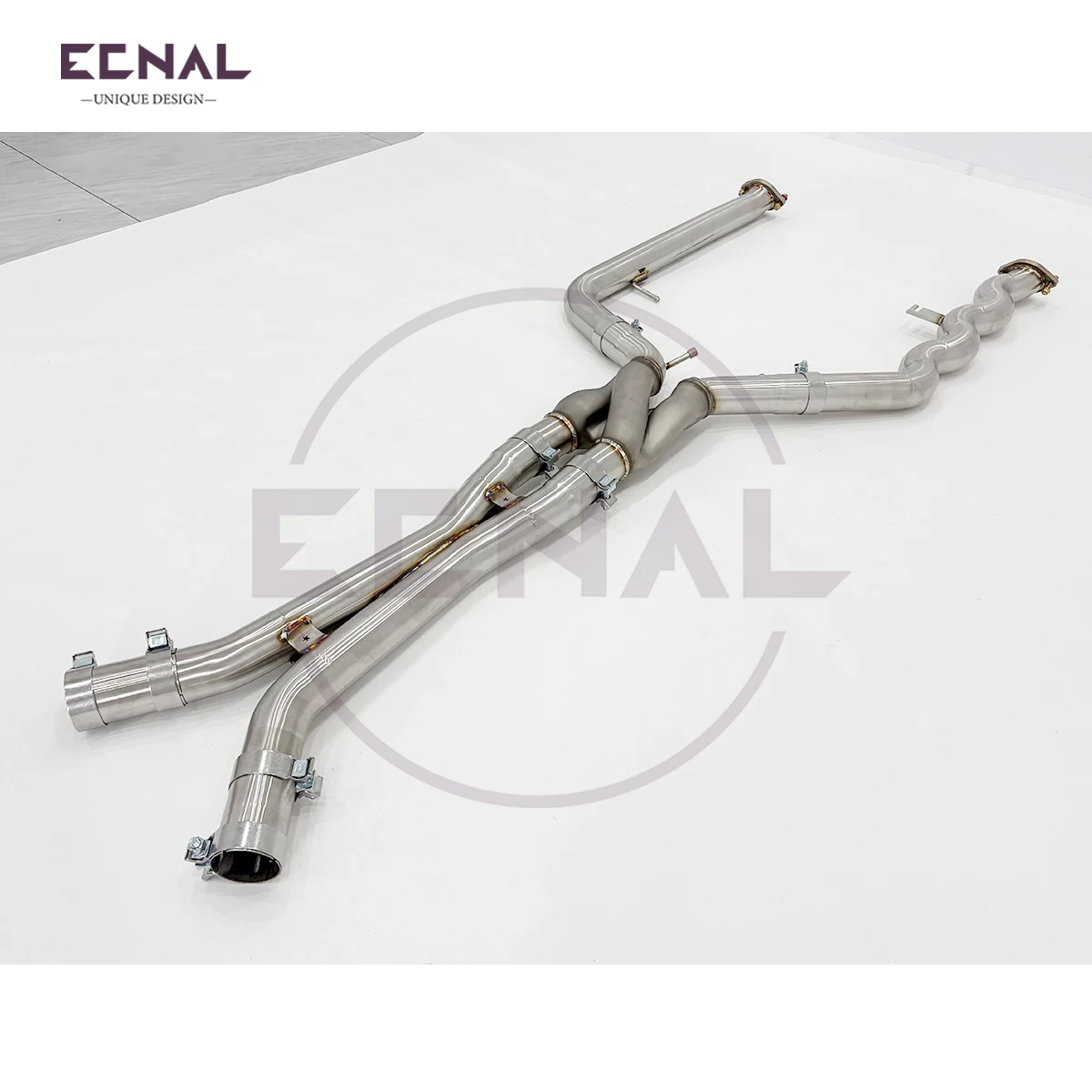 Ecnal Exhaust Equal Length Mid Pipe Z-pipe Design 70mm/2.75inches Sport Exhaust System for BMW G80 M3 G82 M4 G87 M2 S58 3.0T