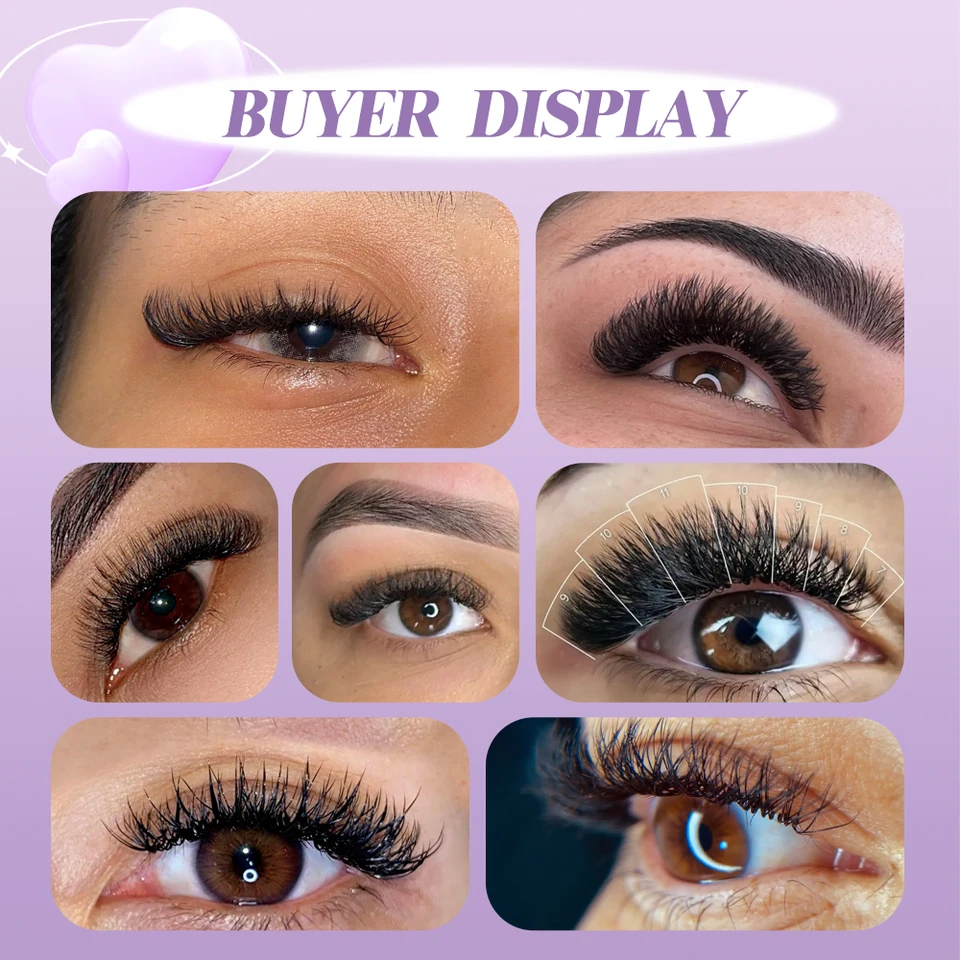 Wendy Lashes pestañas YY shape, extensiones automáticas, W shape, 3D 4D 5D 6D 8D, negras, premade 6