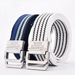 JIFANPAUL nuevo cinturón de lona cinturón táctico al aire libre Unisex cinturones de lona de alta calidad para pantalones vaqueros correas casuales de lujo para hombre