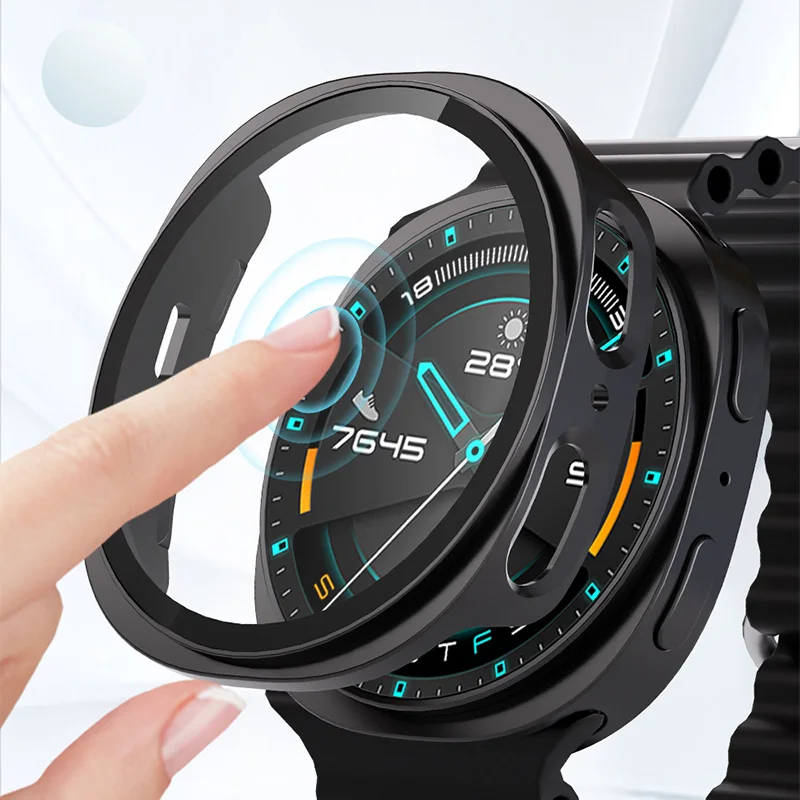 強化ガラス + ケースサムスンギャラクシーウォッチ 8 アクセサリーオールラウンドハード PC バンパーフレームスクリーンプロテクター 40 ミリメートル 44 ミリメートルカバー