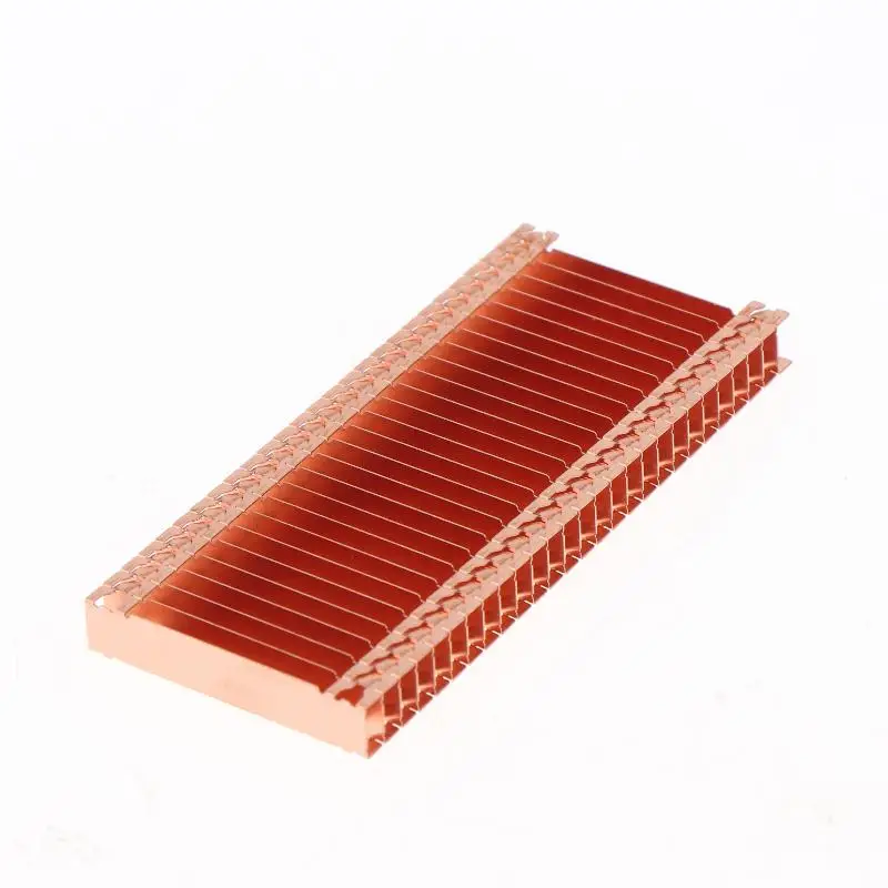 5.5x28x65mm Copper Fin Heat Sink Radiator Cooling Cooler For Heat Pipe Heatsink Computer Accessory Supply For Project Use