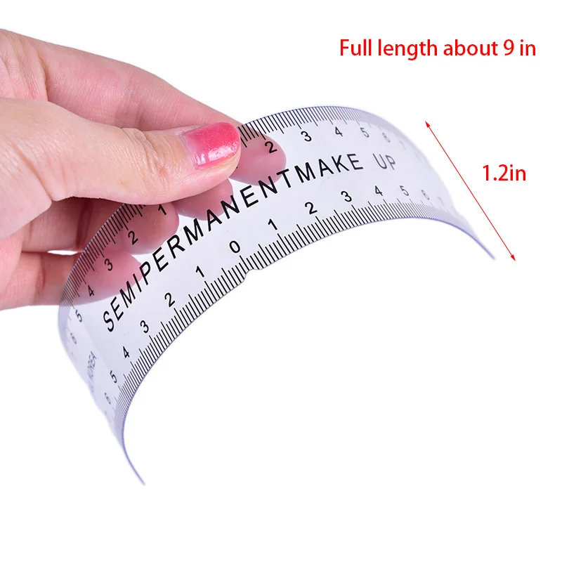 1Pc Reusable Semi Permanent Eyebrow Ruler Eye Brow Measure Tool Eyebrow Guide Ruler Microblading Calliper Stencil Makeup Tools