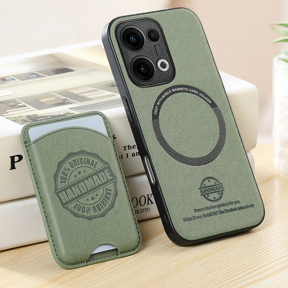 

Поп для OPPO Reno 13 Pro 5G Роскошный чехол с логотипом и магнитом для телефона Reno 13 FS Чехол Reno13 F 13FS 13F 13A 14 F 2IN1 Кожаный Co