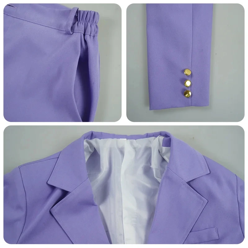A;3\v,7'd/Anime Kira Yoshikage Cosplay Costume Women Coat Pants Set Halloween Fancy Role Play Suit Stage Performance Dw.3;v'6\b/ view 6
