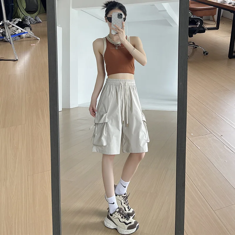 

Summer New Cotton Linen Wide Leg Pants Elastic High Waist Draped Casual Loose Oversize Fashion Aesthetic Baggy Trousers Female