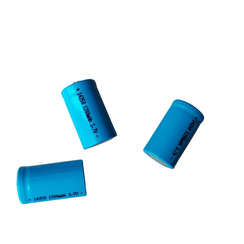 Replacement battery 14250 3.7V 1200mAh rechargeable lithium battery green external line penlight rechargeable battery
