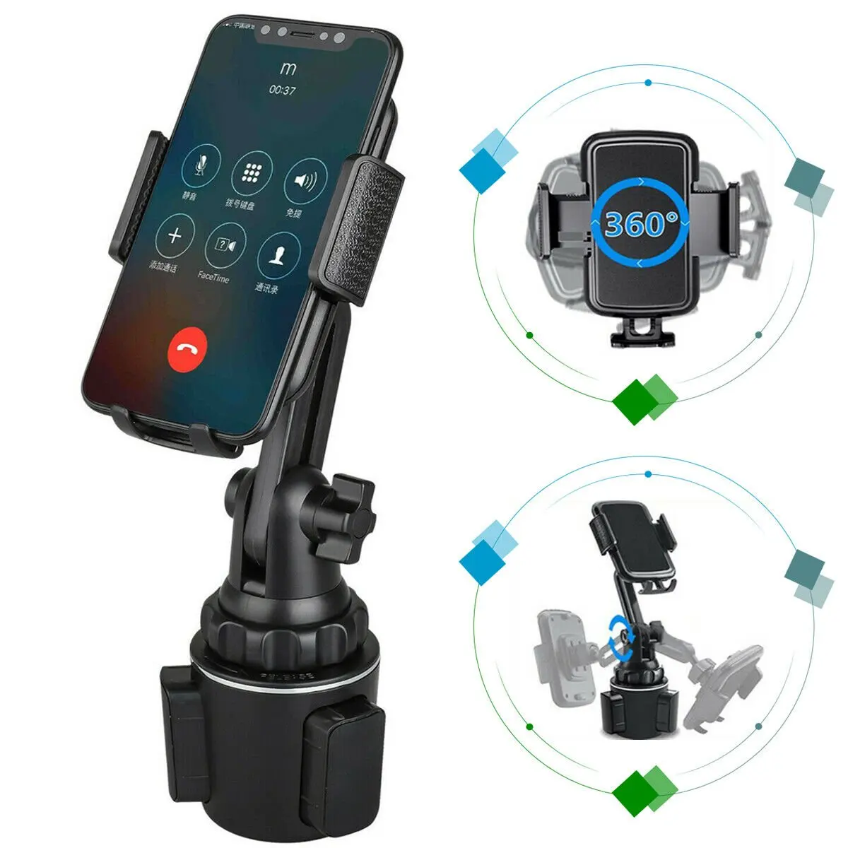 Cup Holder Phone Mount for Car, Universal Cupholder Cradle Cup Phone Holder for Truck with Adjustable Height and Expandable Base