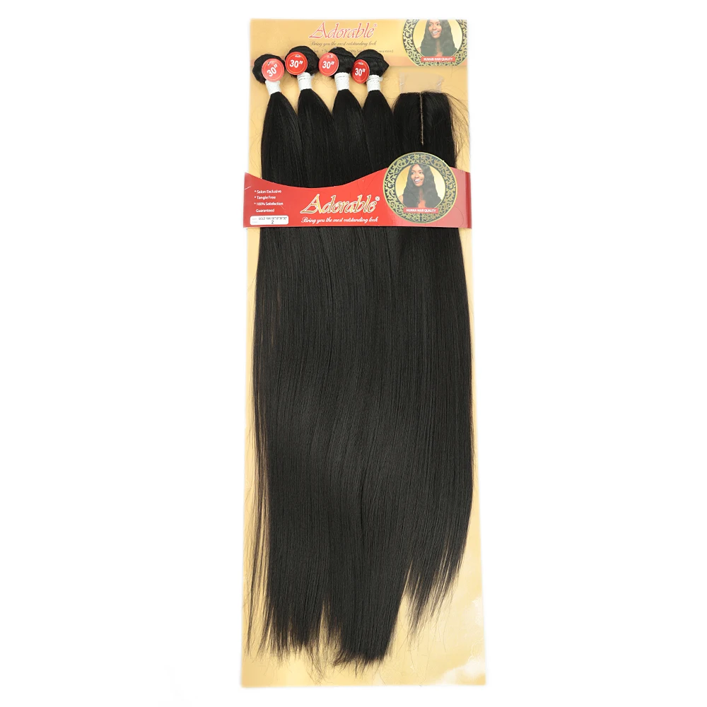 extensiones-de-cabello-sintetico-liso-yaki-dorado-4-paquetes-con-cierre-de-encaje-en-forma-de-t-2-4-suaves