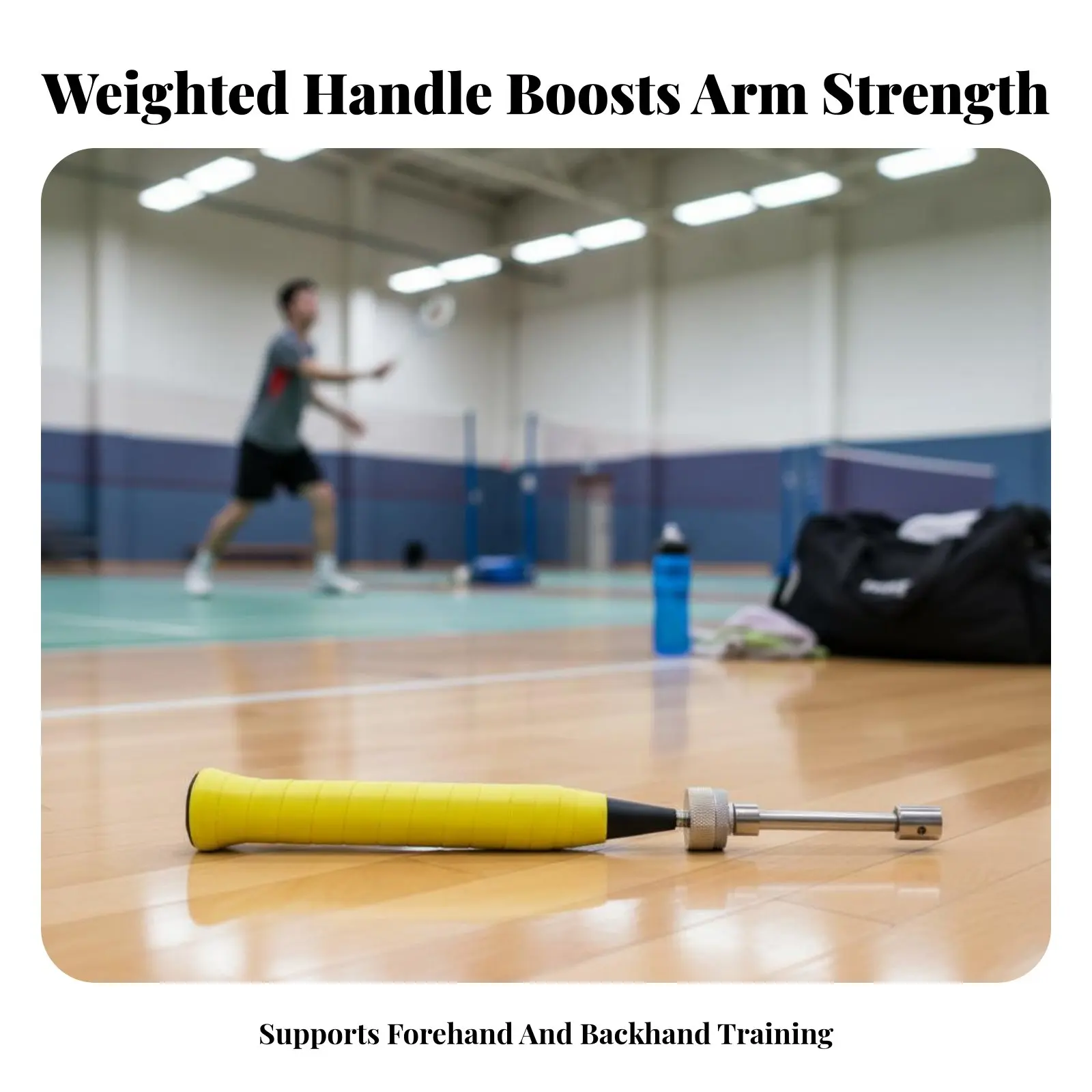 

Тренажер для отработки ударов в бадминтоне с аудио-отзывом, тренировочная палка для развития силы, вспомогательное средство для отработки ударов с ракеткой, нескользящая рукоятка