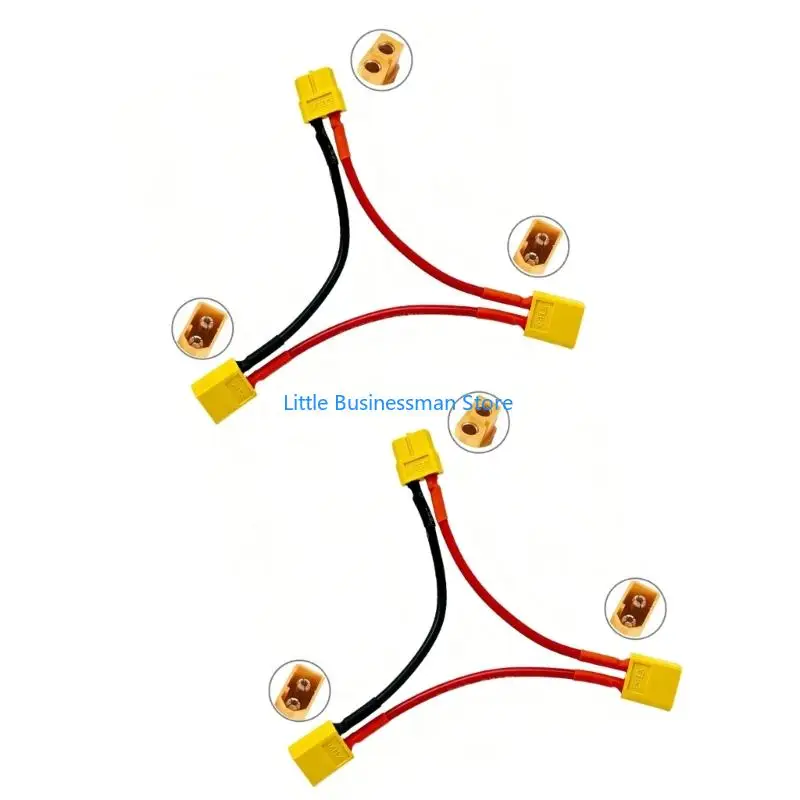 Finished-End XT60h Battery Y Cable Set for Electronics Power Wiring M76A