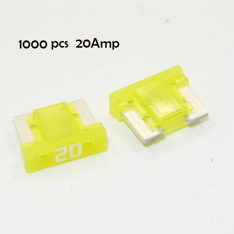 1000pcs 2A 3A 5A 10A 15A 20A 25A 30A fuses Micro Short Low profile Mini blade 15A amp APS/ATT fuse for Honda Toyota Lexus