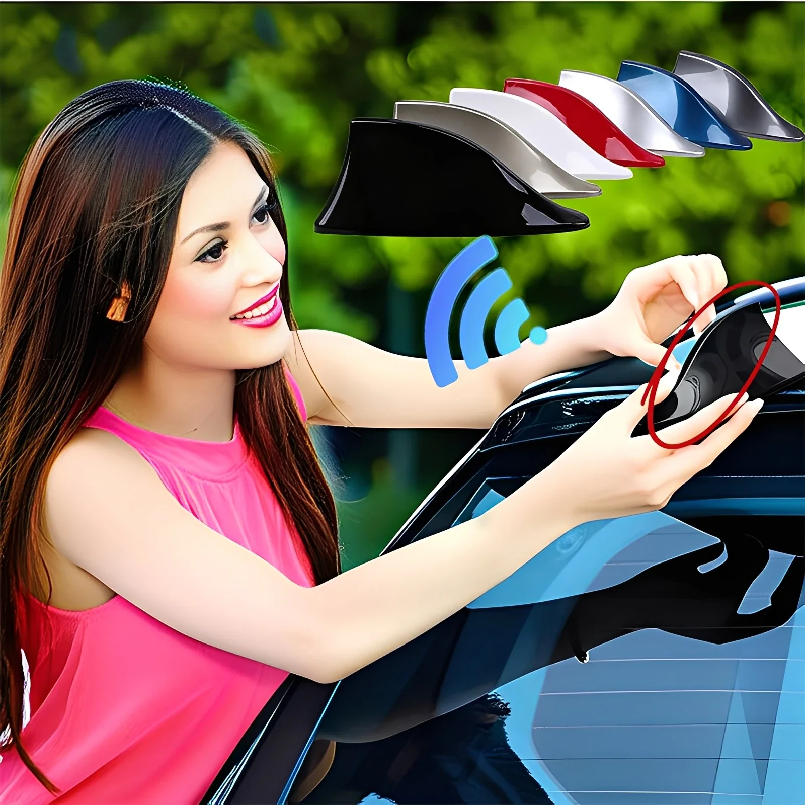 

Auto Shark Fin Antenna Cover Base Replacement Radio Signal Aerials Roof Exterior Accessories Decorat Automobiles Exterior Aerial