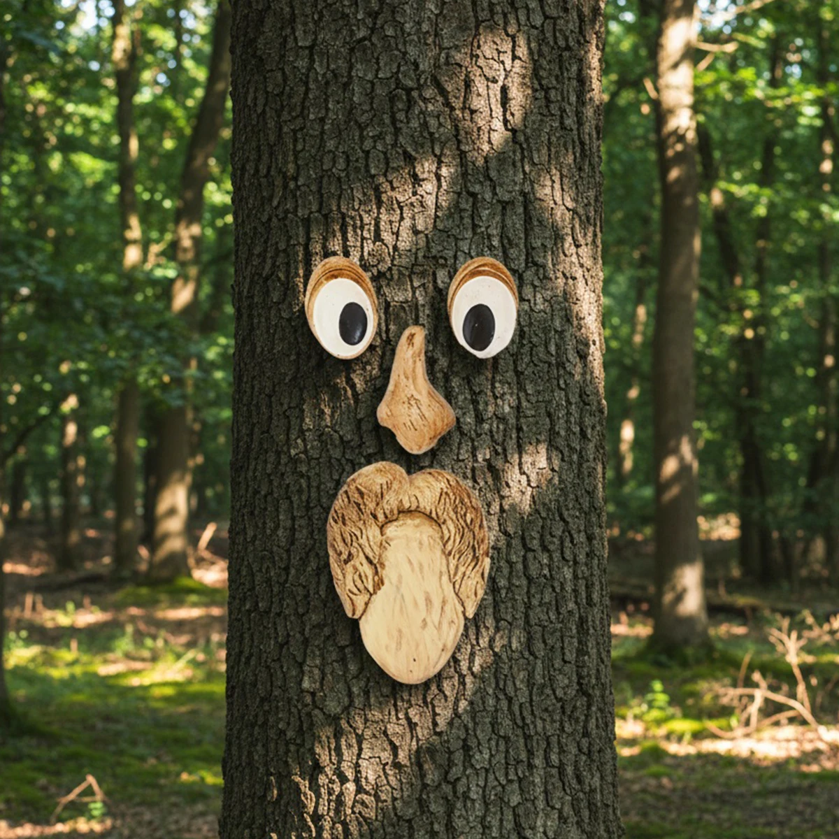 1PC, Creative and Witty Tree Feature Garden Decoration. Ingenious Facial Feature Design, Suitable for Home Gardens and Trees.