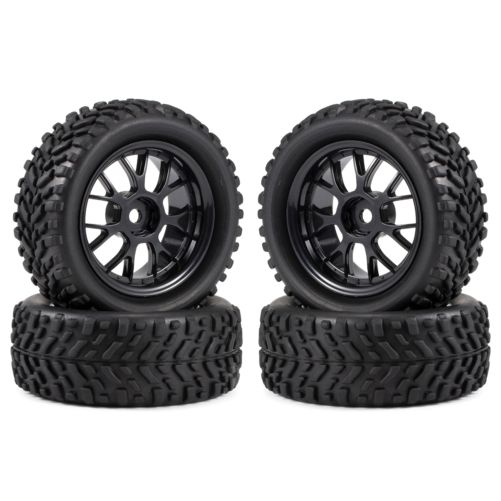 1,9 Zoll 76mm Offroad-Buggy-Reifen und Felgen 4er-Set für 1/14 1/16 1/10 RC-Auto Wltoys 144001 Tamiya MJX Hyper Go 14210 14209