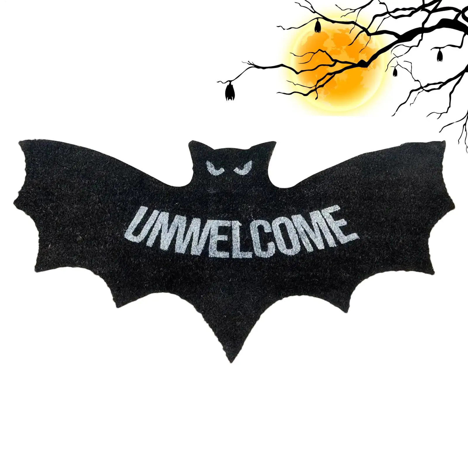 Halloween Bat Rug Halloween Faux Cashmere Carpet Bat Floor Mat Festival Decorative Mat  for Bedroom Living Room Kitchen Balcony
