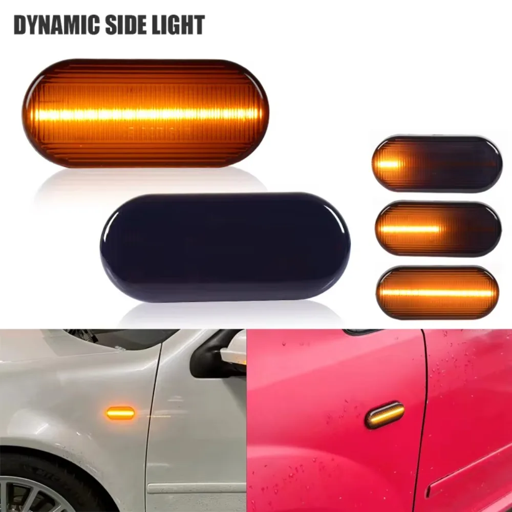 

LED Dynamic Side Marker Light Amber High Power Turn Signal Light Matte Surface Sequential Blinker Light for SEAT Ibiza 6L