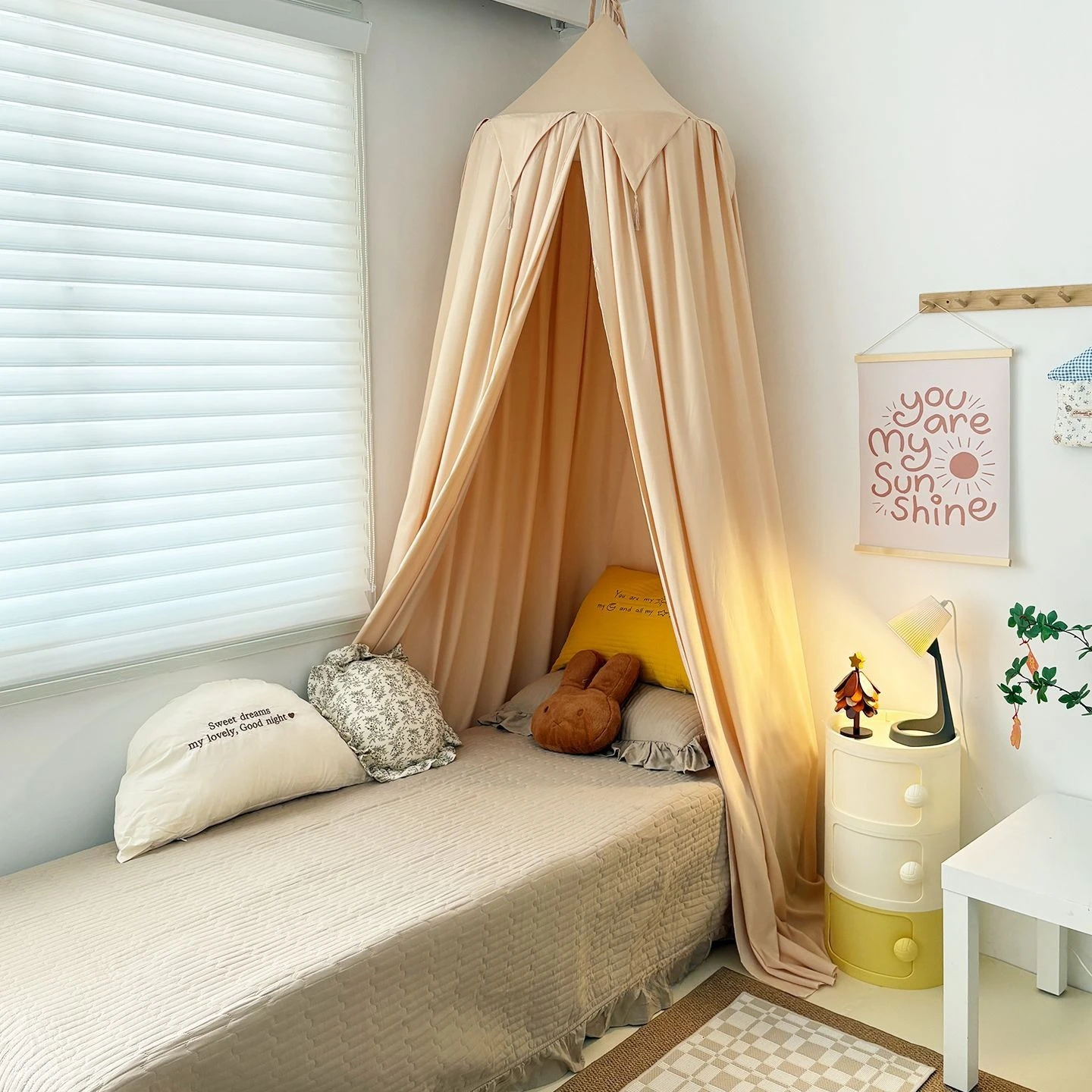 Princess wind bed mantle decoration blackout windshield crib bed curtain mosquito net ins wind cloth curtain