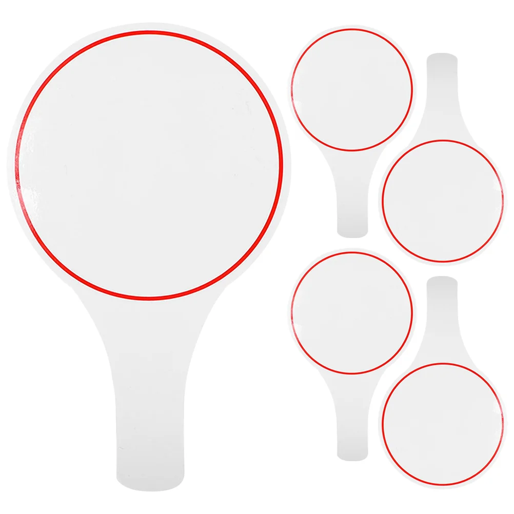 5 Pcs Foldable Erasable Scoreboard Dry Erase Paddle Reusable Blank Writing Board Handheld Whiteboard For Auction