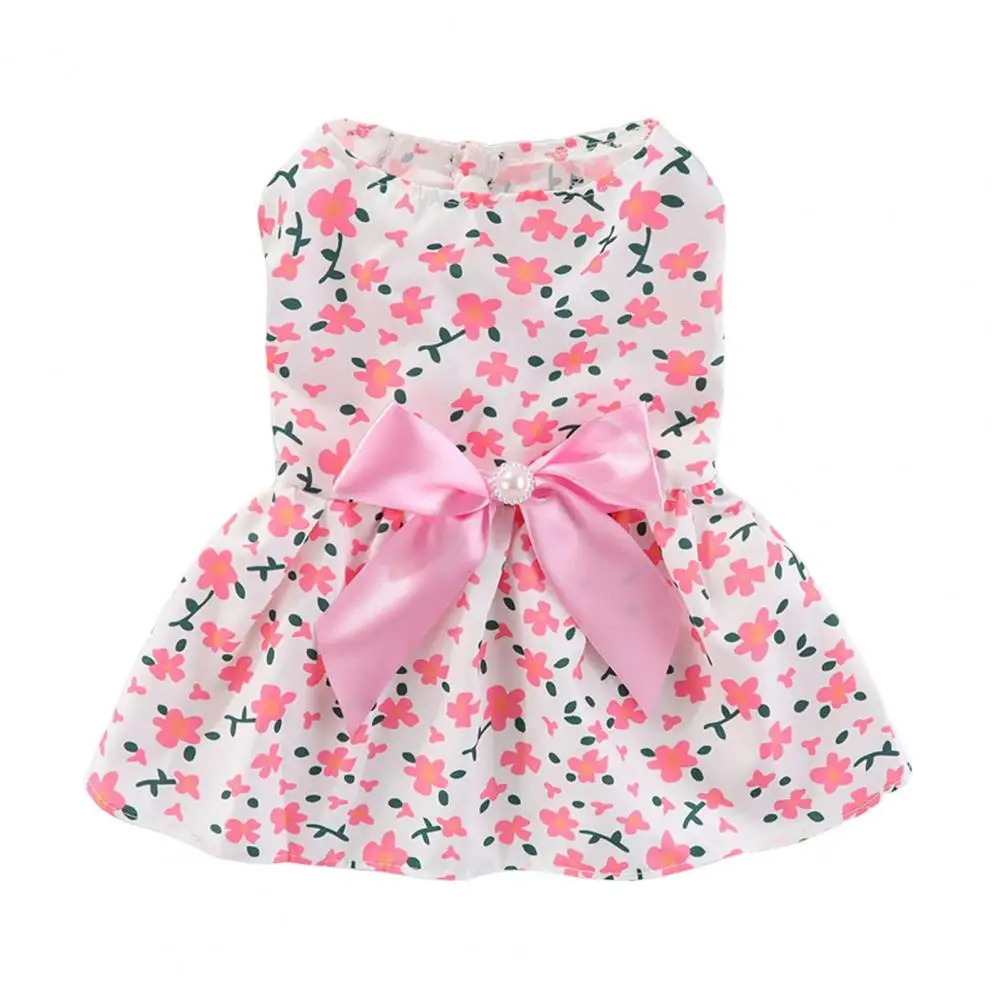 Pet Princess Dress with Bowknot Puppy Skirt Chihuahua Clothes for Wedding Party vestidos verano moda 2024