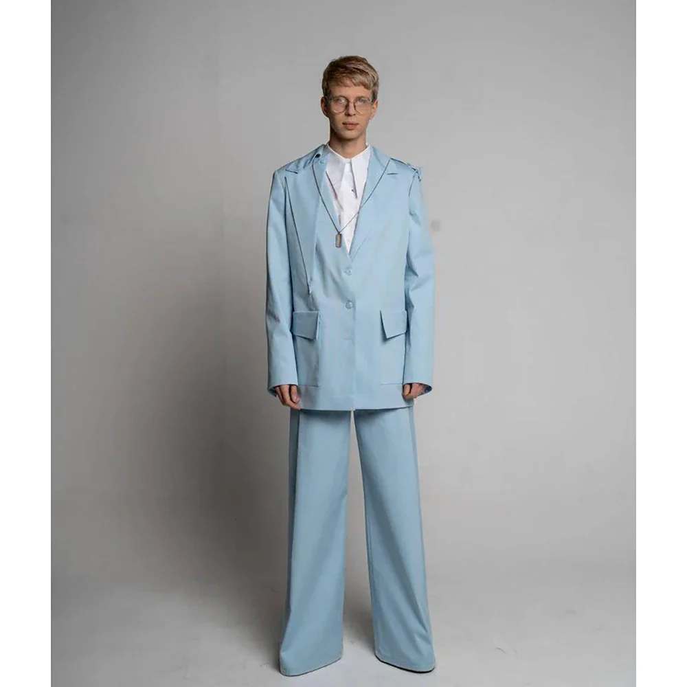 

High Quality Jersey Straight men's suit Fashion Party Gowns 2-piece Men's Suit Special Occasion Gowns Men's Stage Costume