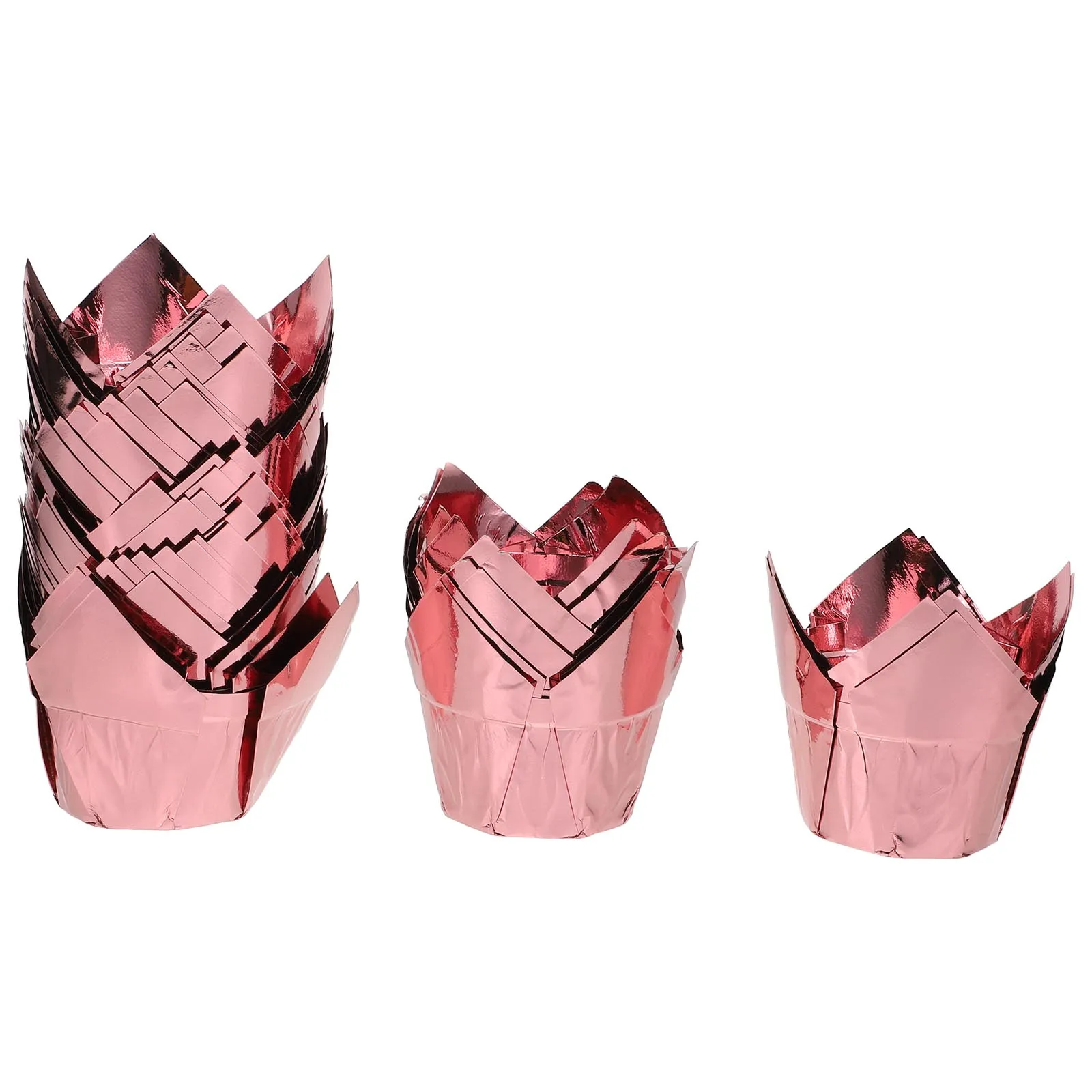 

50 Pcs Cake Cups Paper Creative Baking Cups Ruffles Cases Liners Muffin Containers Disposable Trays High Temperature Resistant