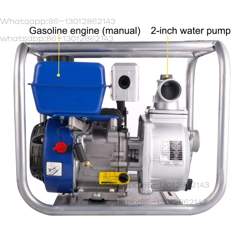 Pompe à eau de bonne qualité, moteur de 2 pouces, 7,5 hp, moteur à essence d'irrigation agricole