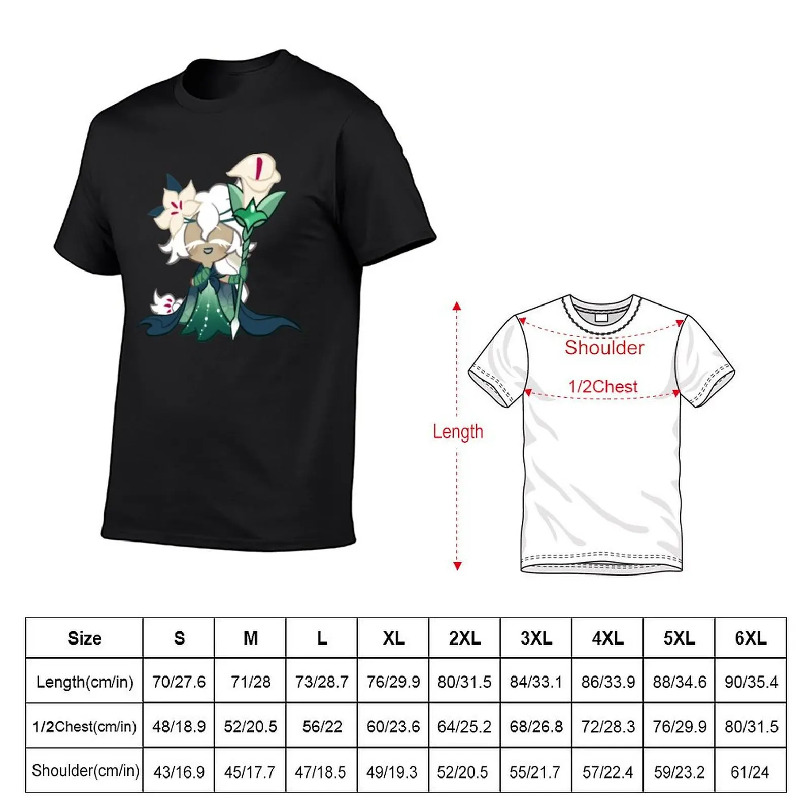 White Lily Cookie! Cookie Run Kingdom T-Shirt plain summer top mens white t shirts