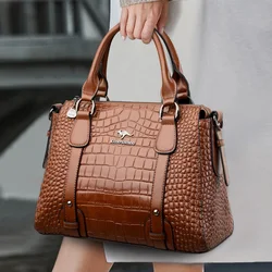 Luxury Soft Leather Handbag Designer 3 Layer Large Capacity Women Shoulder Bag High Quality Ladies Crossbody Bag 2024 Sac A Main