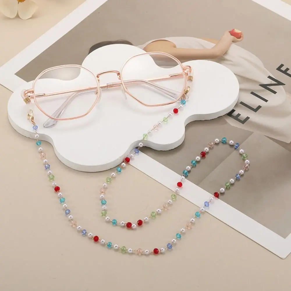 

Jewelry Vintage Beads Glasses Chain Elegant Lanyard Crystal Glasses Chain Copper Bohemian Mask Chain Women