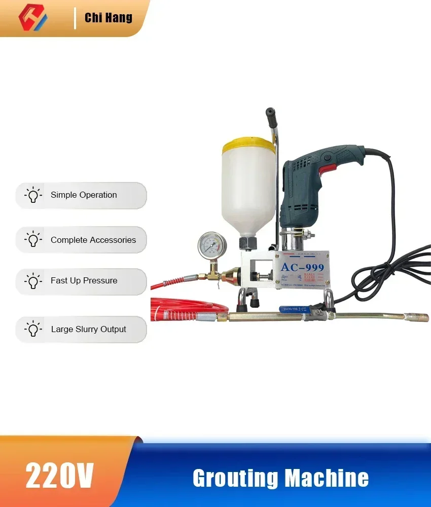 AC-999 Epoxy Grouting Machine 220V/1100W Epoxy Injection Pump/Polyurethane Foam Impermeable Water Grouting Machine