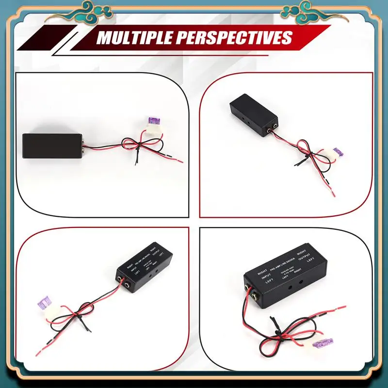 L39A-New أسود Rca المدخلات/الإخراج قابل للتعديل باك توربو 1 خط سائق مكبر صوت أحادي الداعم محول لقارب السيارة