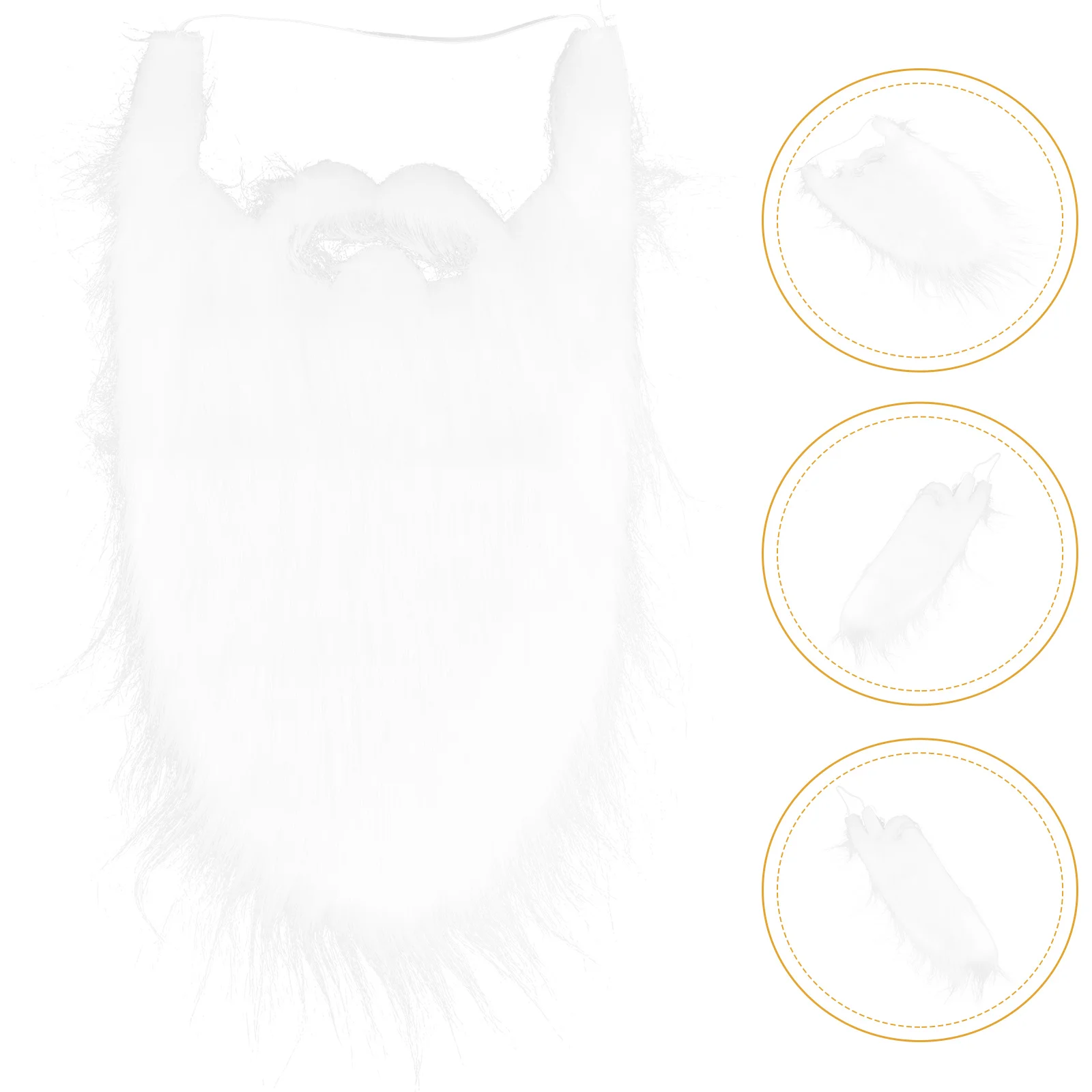 

Santa Claus Christmas Party Costume Accessory Men Santa Beard Cosplay Prop Soft Cloth Material Comfortable for Performance