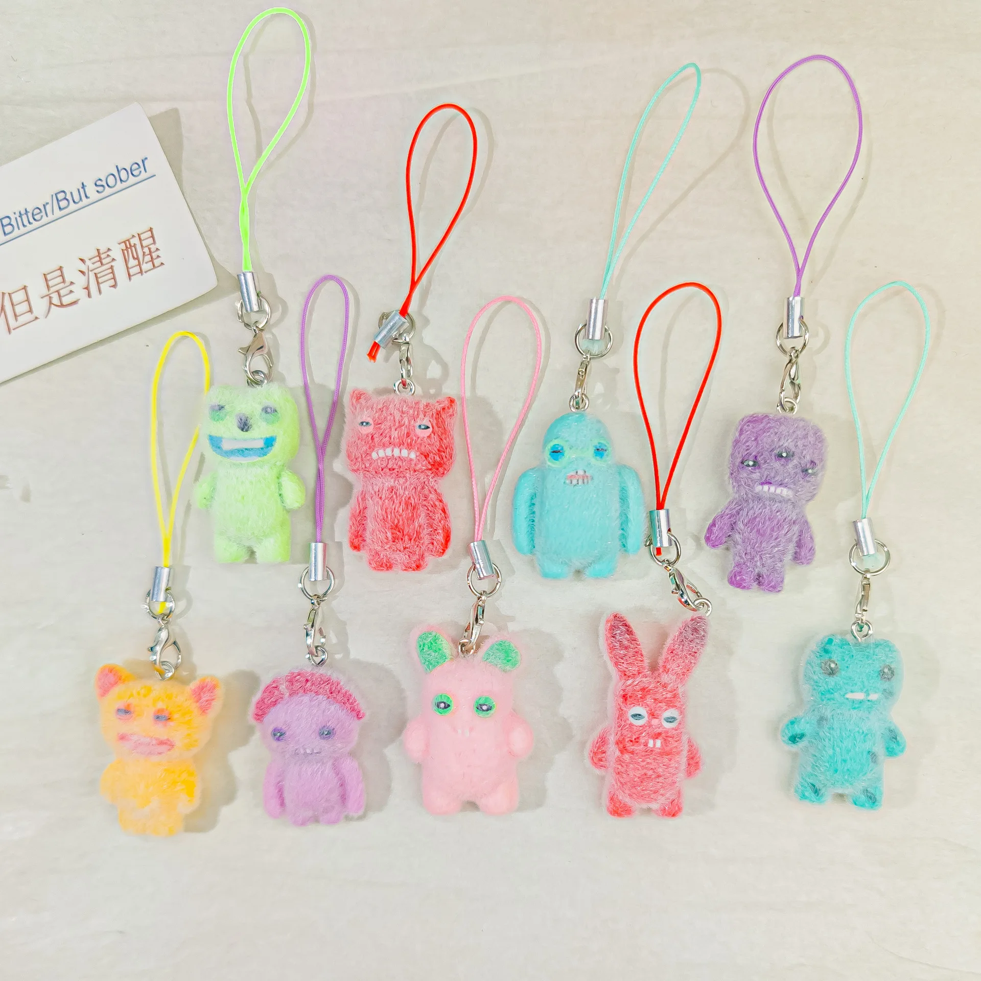 5 قطعة ل Fuggler مضحك الوحش القبيح الدمى المفاتيح اللعب Kawaii أنيمي لعبة ظهره قلادة الاطفال هدايا عيد الميلاد